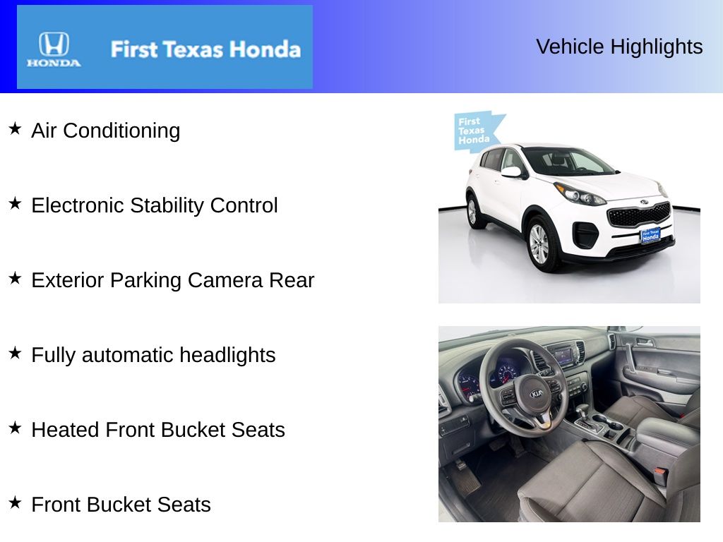Used Car 2018 Kia Sportage  Lx For Sale Under $15,000 In Austin, Texas