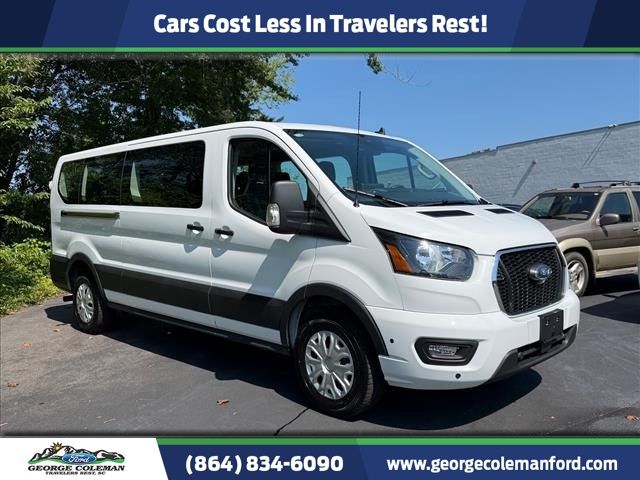 Oxford White 2025 Ford Transit Passenger 350 XLT Low Roof LB RWD Van Rear-Wheel Drive