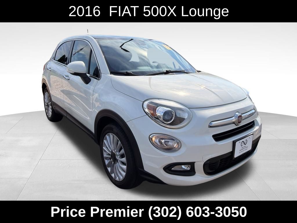 Bianco Gelato (White Clear Coat) 2016 FIAT 500X SUV / Crossover All-Wheel Drive 9-Speed Automatic