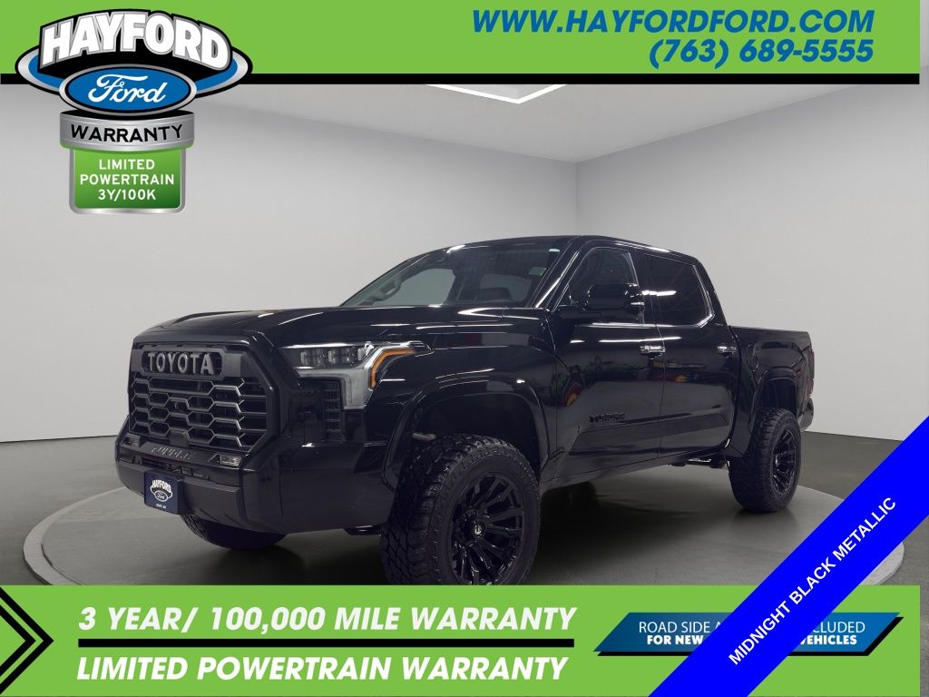 Midnight Black Metallic 2024 Toyota Tundra Limited CrewMax Cab 4WD Pickup Truck Four-Wheel Drive Automatic