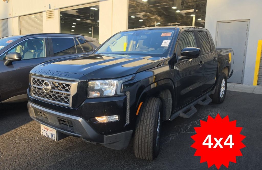 Super Black 2022 Nissan Frontier Pickup Truck Four-Wheel Drive 9-Speed Automatic