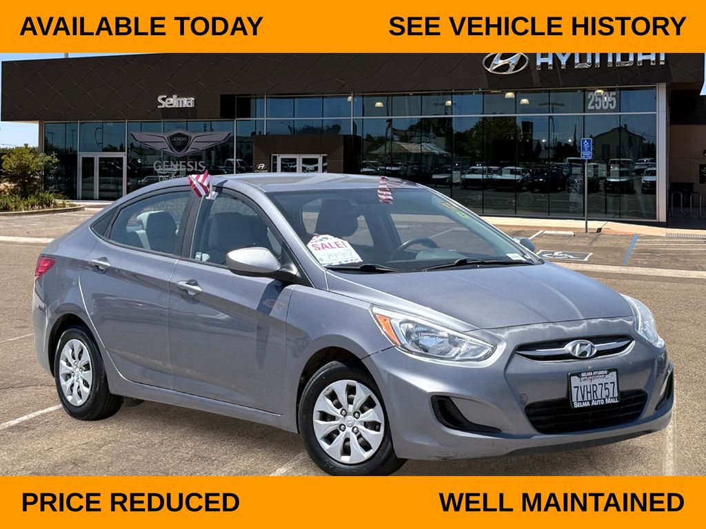 Gray Metallic 2016 Hyundai Accent Sedan Front-Wheel Drive 6-Speed Manual