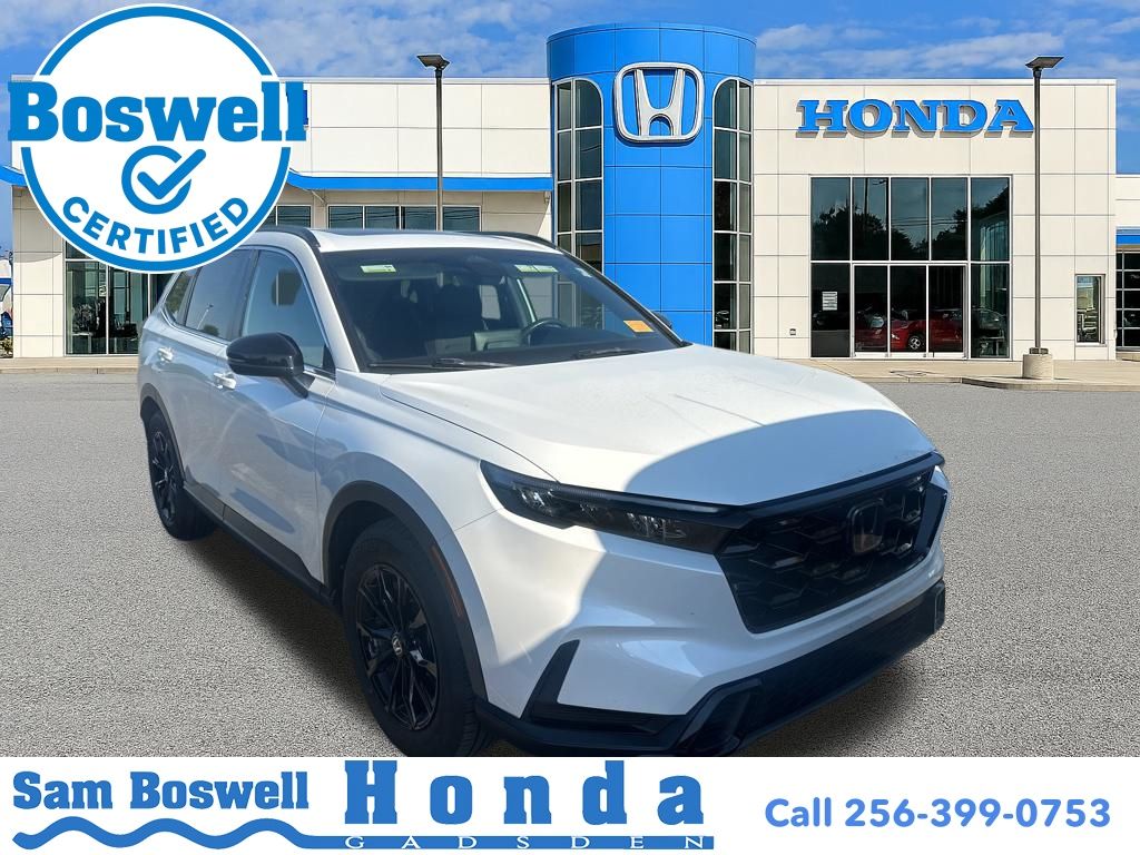 Platinum White Pearl 2023 Honda CR-V Hybrid Sport FWD SUV / Crossover Front-Wheel Drive Continuously Variable Transmission