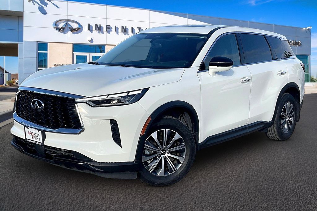 Glacier White 2025 INFINITI QX60 Pure AWD SUV / Crossover All-Wheel Drive 9-Speed Automatic