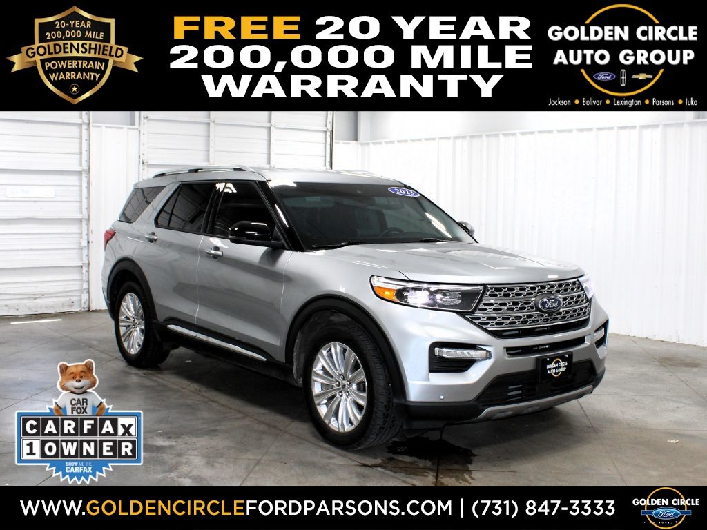 Iconic Silver Metallic 2023 Ford Explorer Limited RWD SUV / Crossover Rear-Wheel Drive Automatic
