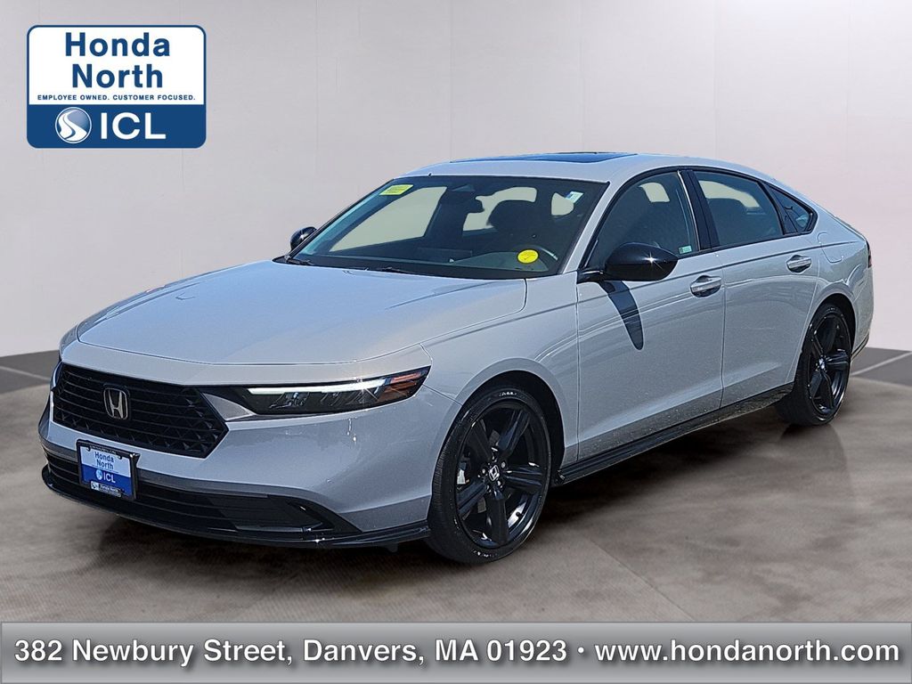 Gray 2024 Honda Accord Hybrid Sedan Front-Wheel Drive Continuously Variable Transmission