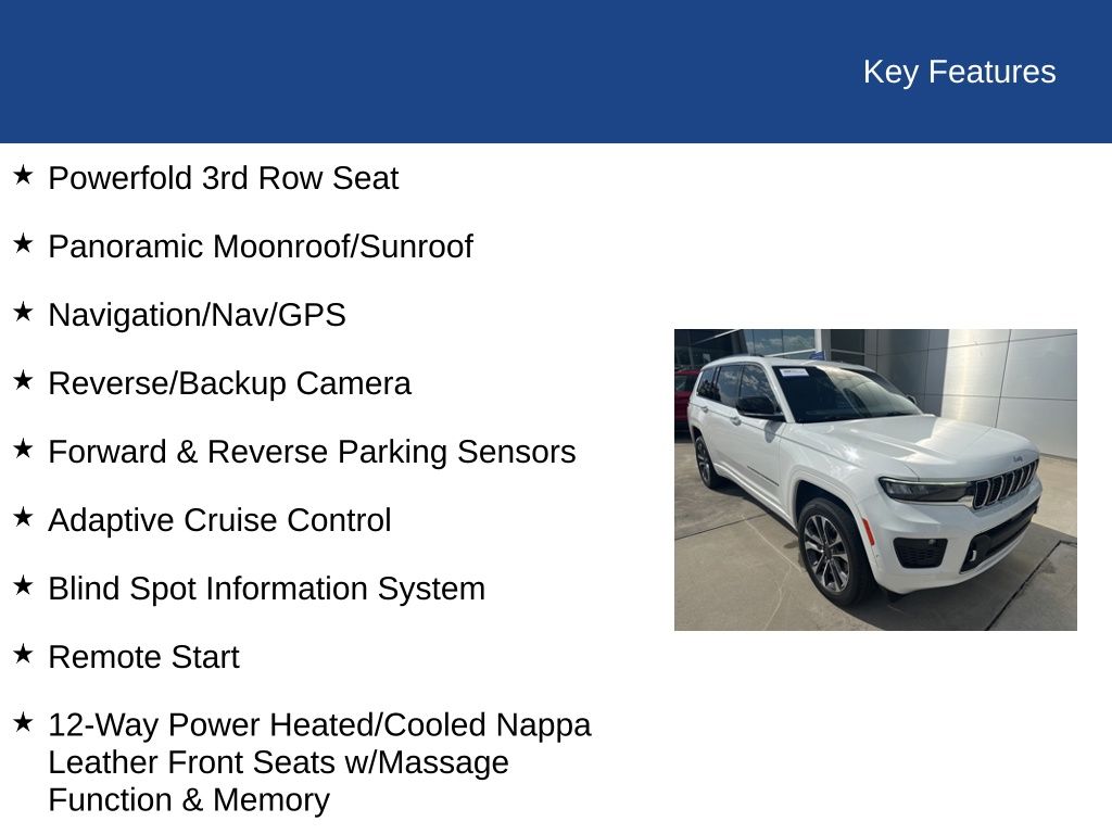 2022 Jeep Grand Cherokee L Overland 4x2