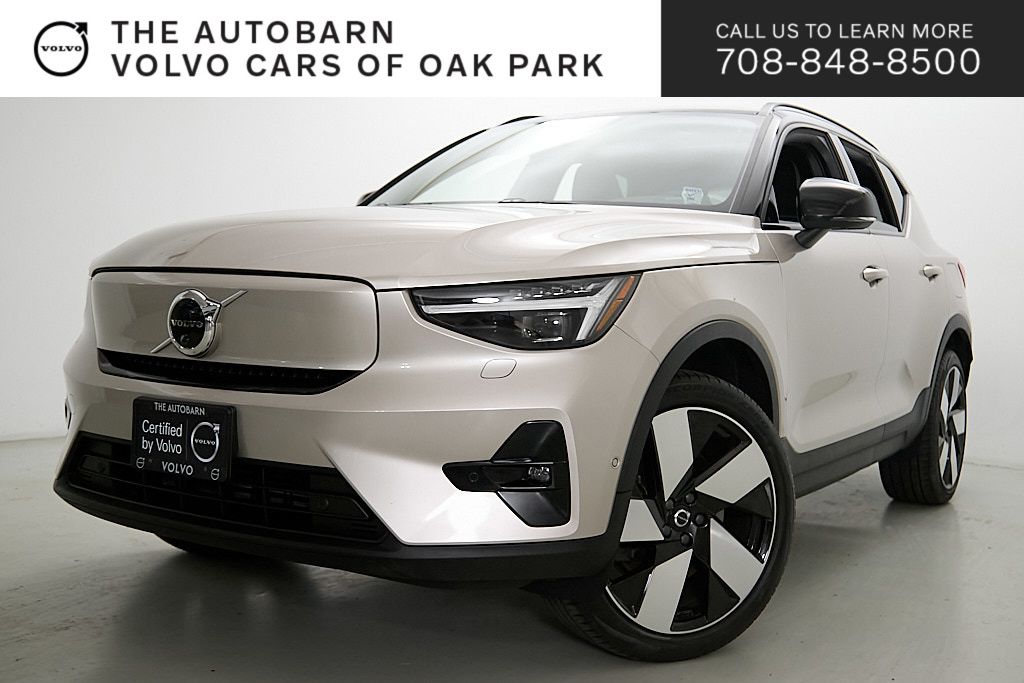 Bright Dusk Metallic 2023 Volvo XC40 Recharge Twin Ultimate eAWD SUV / Crossover All-Wheel Drive 1-Speed Automatic