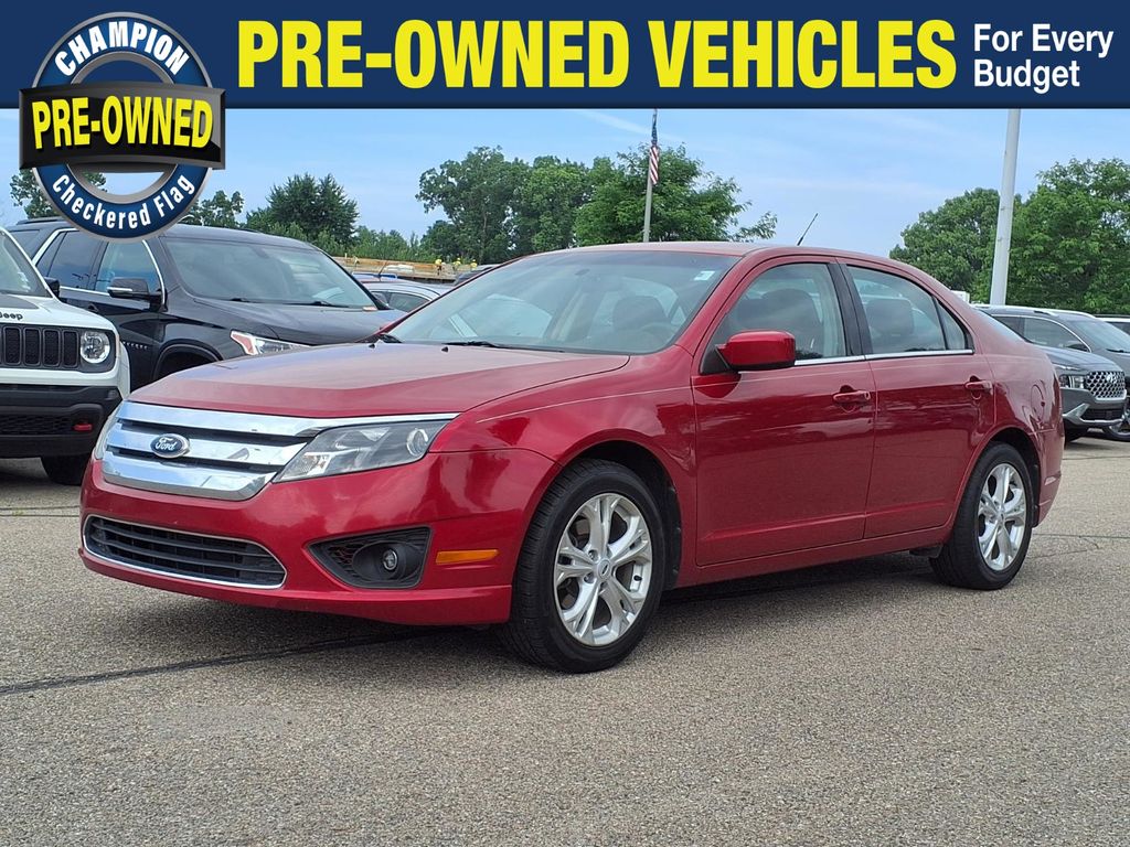 Red Candy Metallic Tinted 2012 Ford Fusion Sedan Front-Wheel Drive 6-Speed Automatic