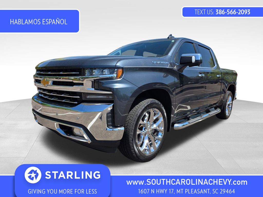 Shadow Gray Metallic 2020 Chevrolet Silverado 1500 LTZ Crew Cab 4WD Pickup Truck Four-Wheel Drive 8-Speed Automatic