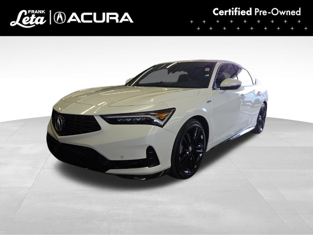 Platinum White Pearl 2026 Acura Integra FWD with Technology and A-SPEC Package Sedan Front-Wheel Drive Continuously Variable Transmission