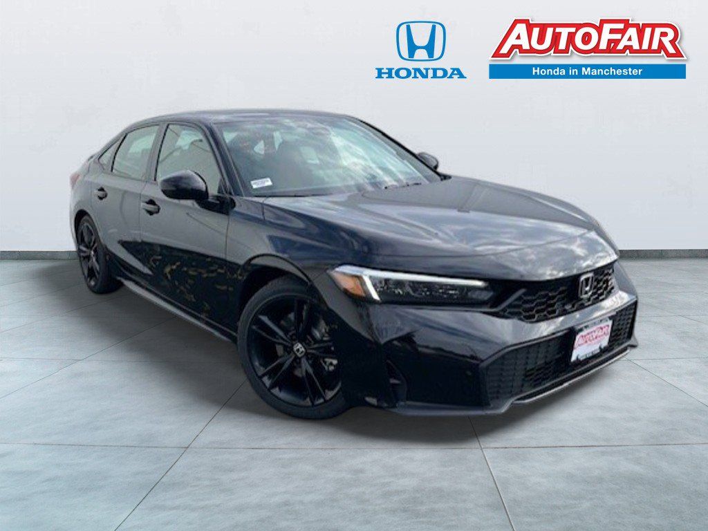 Black 2026 Honda Civic Sedan Front-Wheel Drive 6-Speed Manual