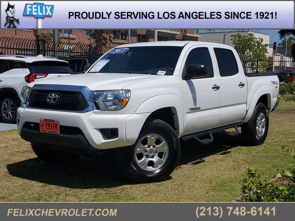 Super White 2013 Toyota Tacoma Pickup Truck 4X2 5-Speed Automatic Overdrive