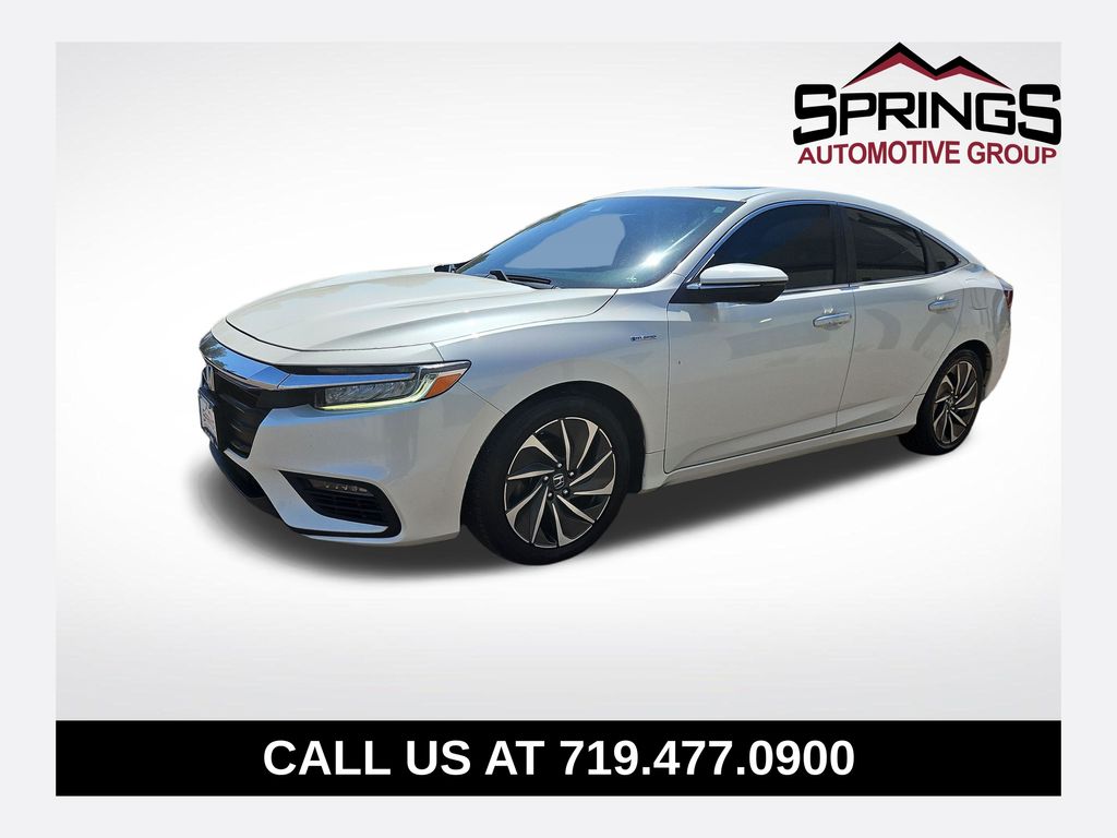 White 2020 Honda Insight Sedan Front-Wheel Drive Continuously Variable Transmission