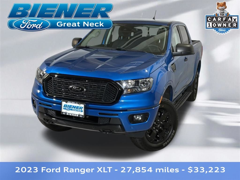 Velocity Blue Metallic 2023 Ford Ranger Pickup Truck Four-Wheel Drive Automatic