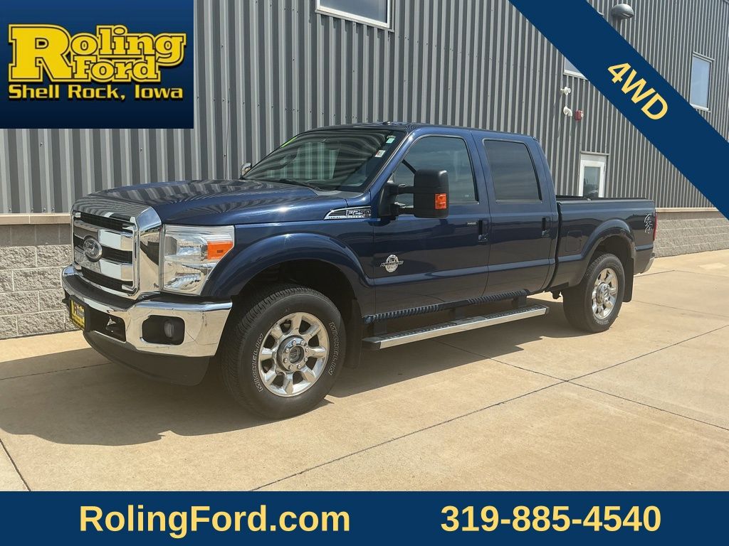 Dark Blue Pearl Metallic 2011 Ford F-250 Super Duty Pickup Truck Four-Wheel Drive 6-Speed Automatic Overdrive