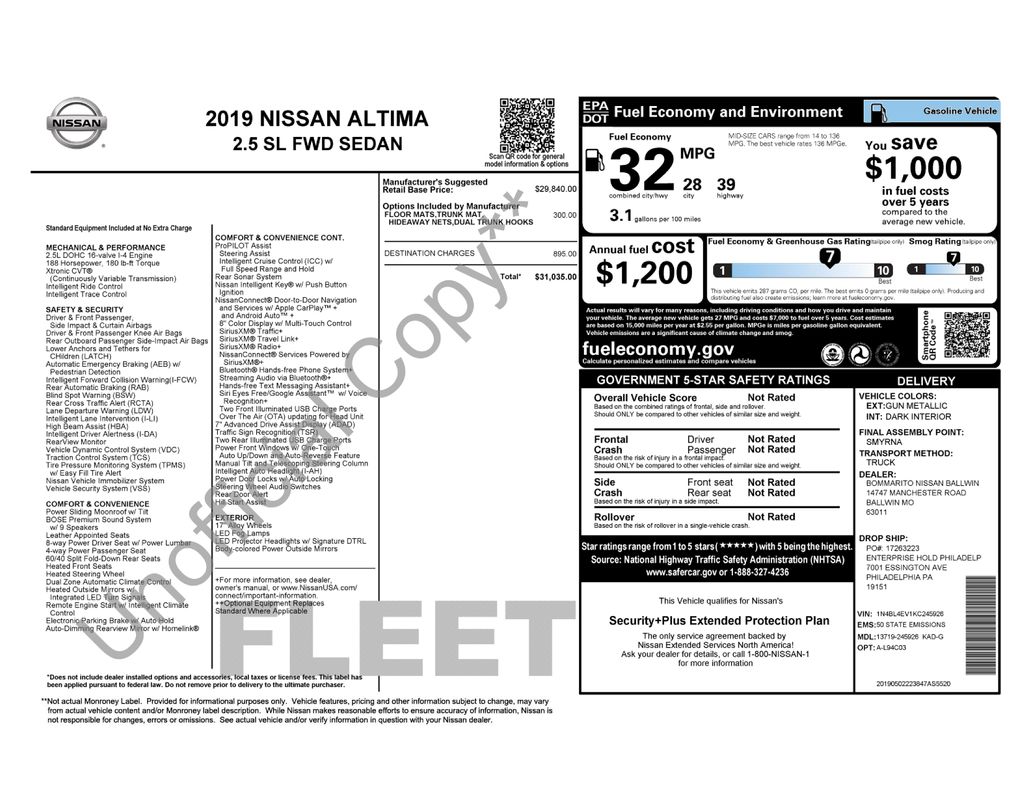 Certified Used 2019 Gray Nissan 2.5 SL image 2