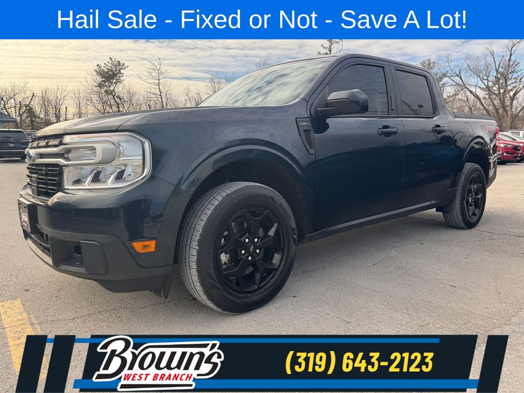 Blue Metallic 2023 Ford Maverick Lariat SuperCrew AWD Pickup Truck All-Wheel Drive 8-Speed Automatic
