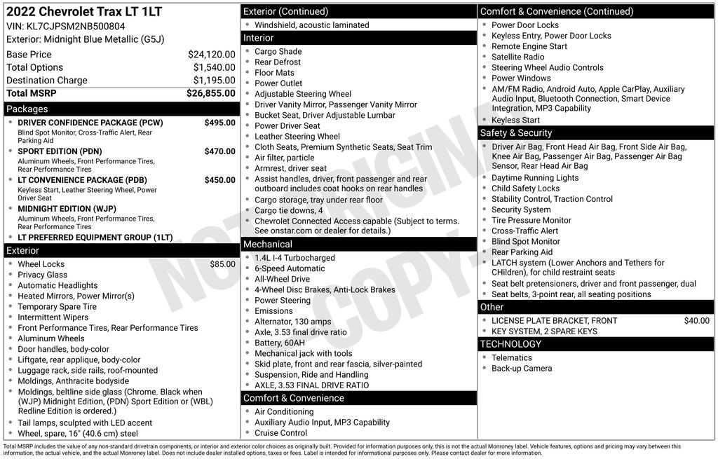 Used 2022 Blue Chevrolet LT image 13