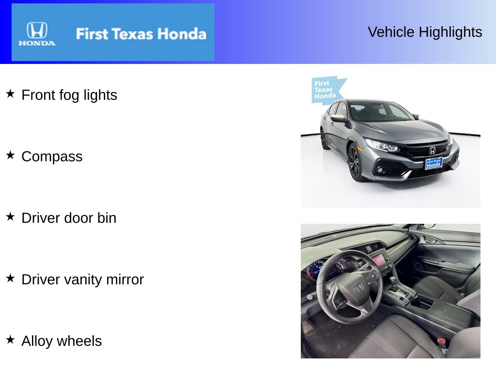 Used Car 2018 Honda Civic  Sport For Sale Under $20,000 In Austin, Texas