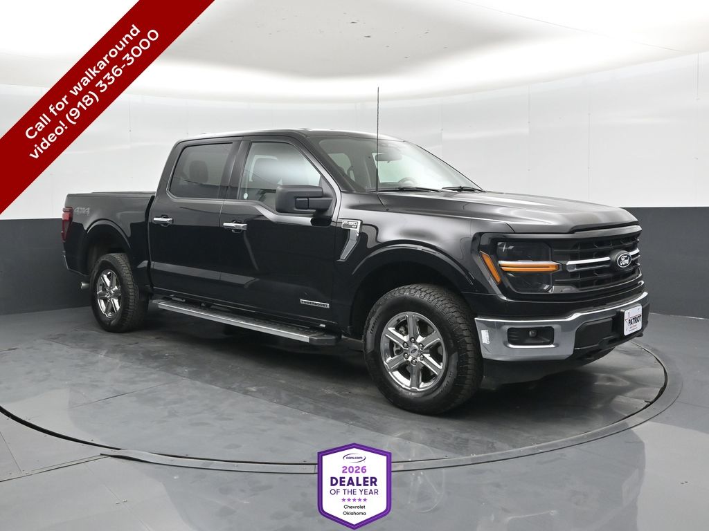 Black Metallic 2025 Ford F-150 XLT SuperCrew 4WD Pickup Truck Four-Wheel Drive Automatic