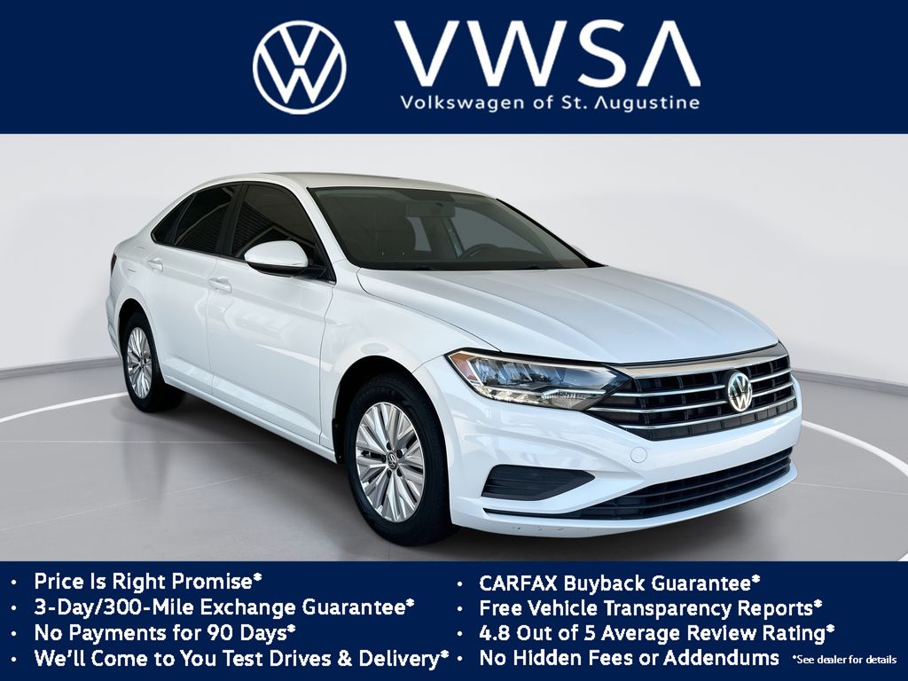 Pure White 2019 Volkswagen Jetta Sedan Front-Wheel Drive 8-Speed Automatic