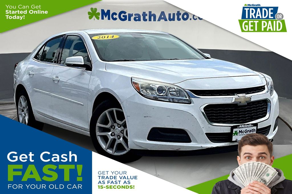 Summit White 2014 Chevrolet Malibu 1LT FWD Sedan Front-Wheel Drive 6-Speed Automatic Overdrive