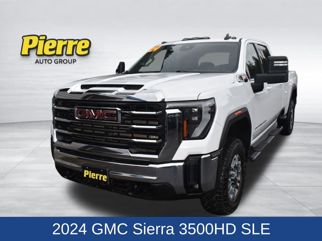 Summit White 2024 GMC Sierra 3500HD SLE Crew Cab 4WD Pickup Truck Four-Wheel Drive Automatic