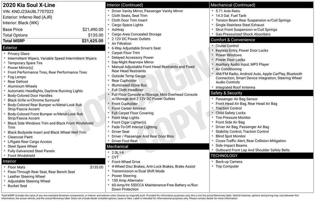 Used Car 2020 Kia Soul  X-line For Sale Under $20,000 In Austin, Texas