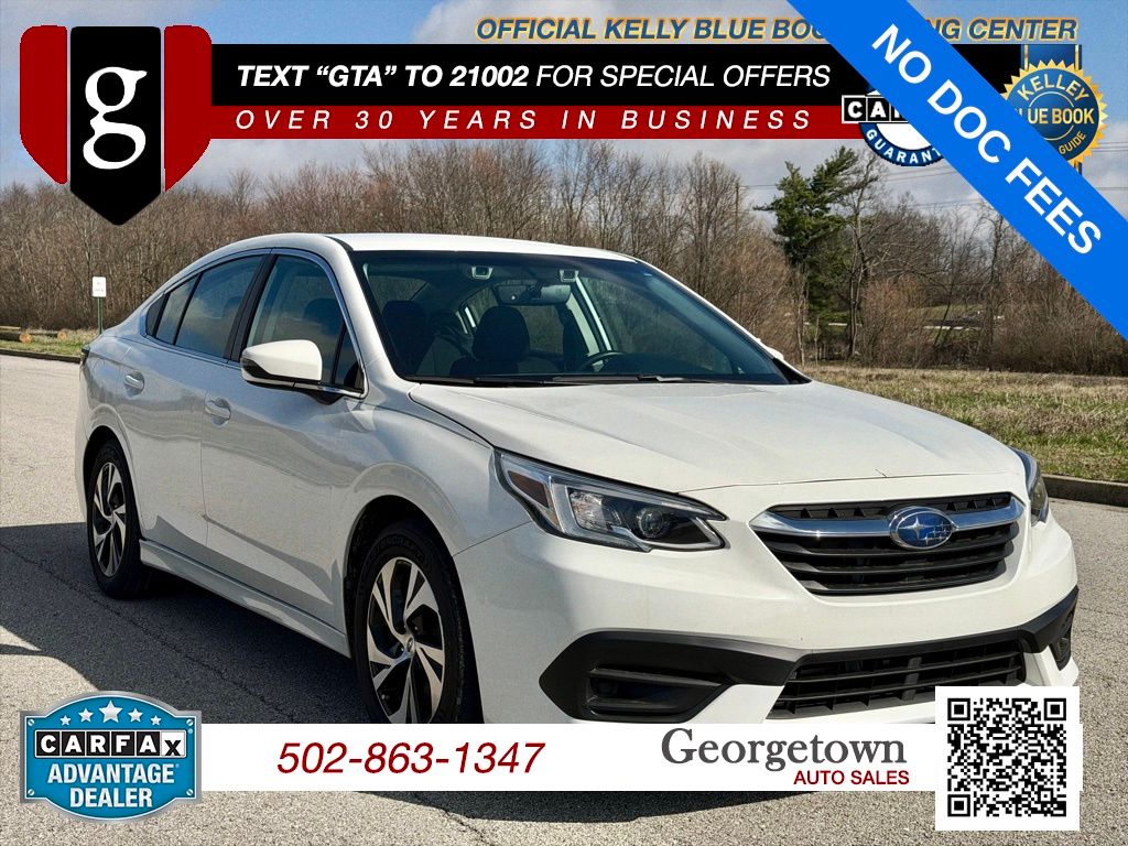 Crystal White Pearl 2022 Subaru Legacy Sedan All-Wheel Drive Continuously Variable Transmission