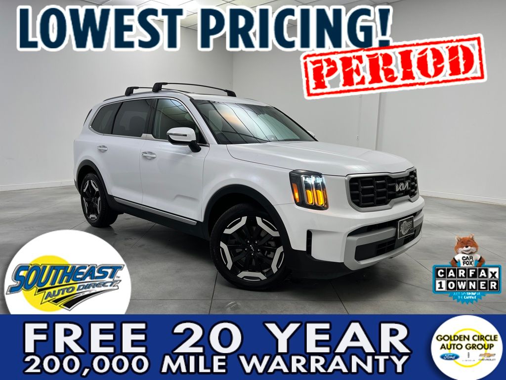Glacial White Pearl 2025 Kia Telluride S AWD SUV / Crossover All-Wheel Drive 8-Speed Automatic