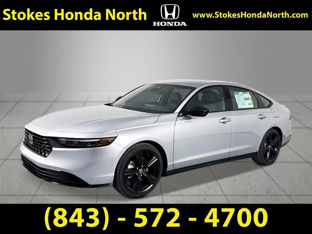 2026 Honda Accord Hybrid Sport-L Silver at Stokes Honda North