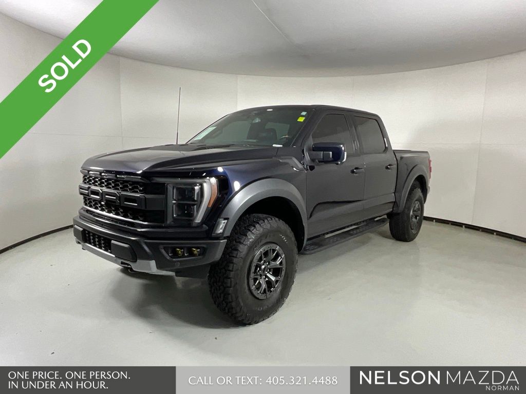 Blue Metallic 2021 Ford F-150 Raptor SuperCrew 4WD Pickup Truck Four-Wheel Drive Automatic