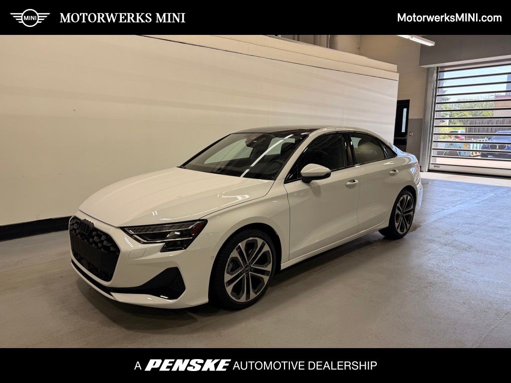 White 2025 Audi A3 quattro Premium 40 TFSI Sedan All-Wheel Drive 7-Speed Automatic