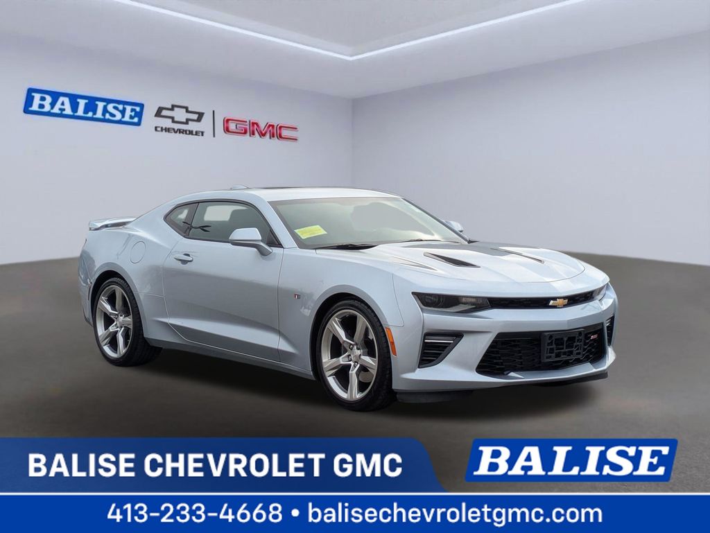 Arctic Blue Metallic 2018 Chevrolet Camaro 1SS Coupe RWD Coupe Rear-Wheel Drive 8-Speed Automatic