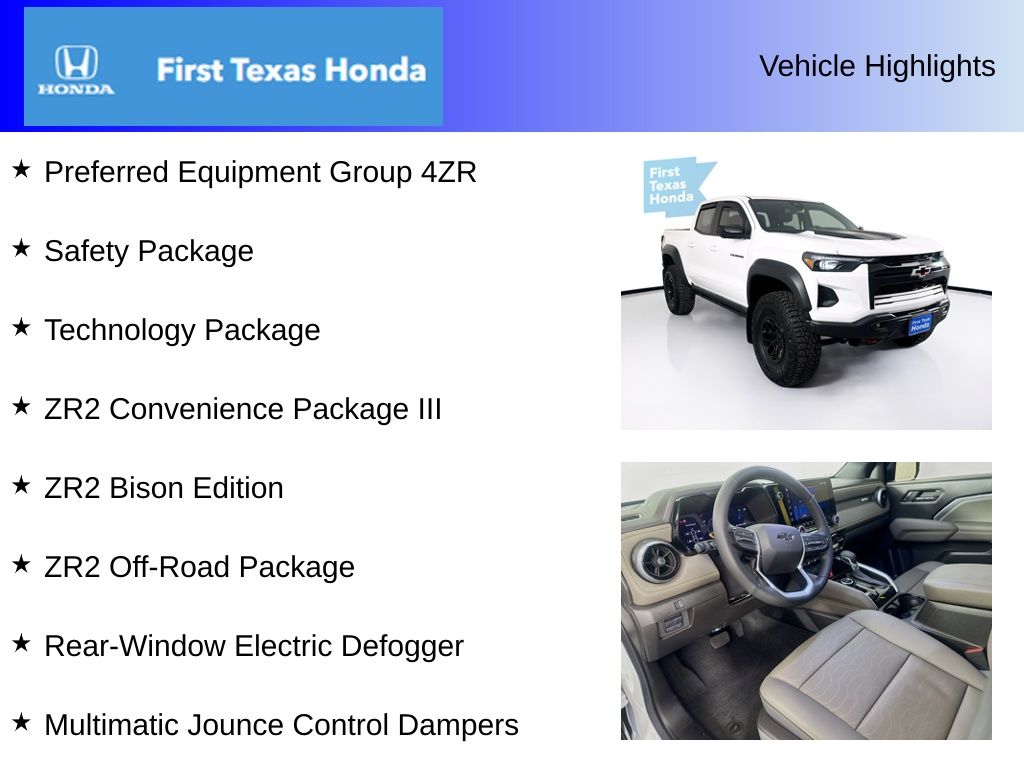 Used Car 2024 Chevrolet Colorado  Zr2 For Sale Under $50,000 In Austin, Texas