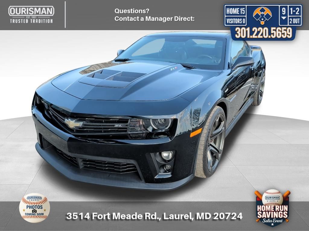 Black 2013 Chevrolet Camaro ZL1 Coupe RWD Coupe Rear-Wheel Drive 6-Speed Manual