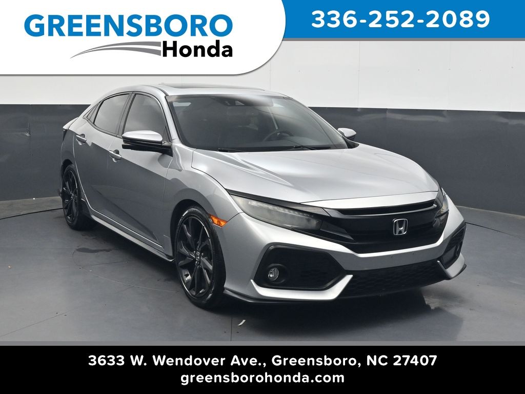 Silver 2018 Honda Civic Hatchback Hatchback Front-Wheel Drive Continuously Variable Transmission