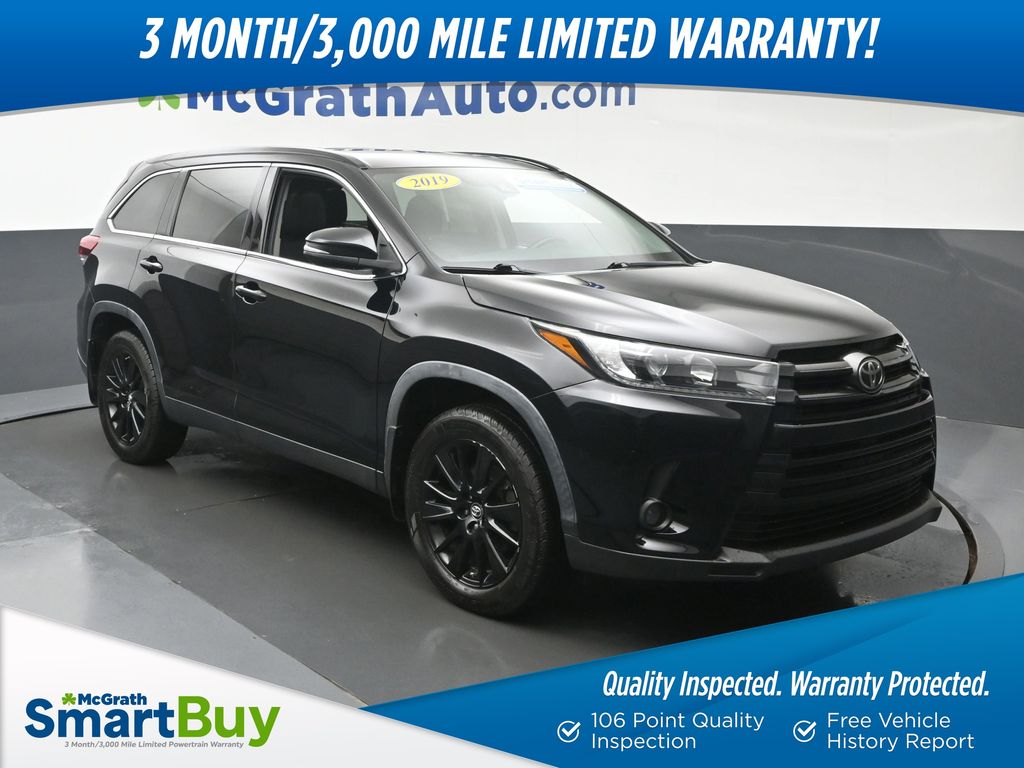 Midnight Black Metallic 2019 Toyota Highlander SE AWD SUV / Crossover All-Wheel Drive 8-Speed Automatic