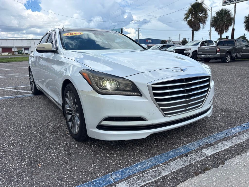 Casablanca White 2015 Hyundai Genesis Sedan 8-Speed Automatic