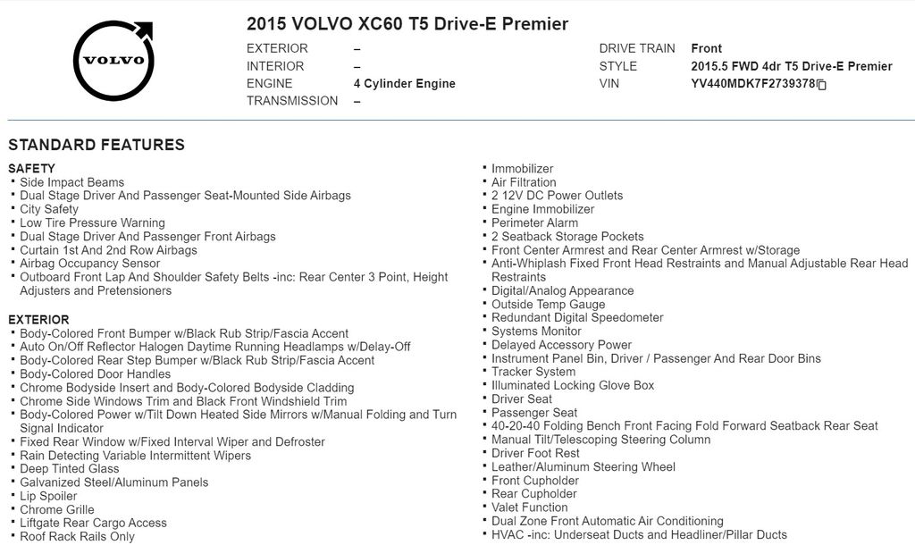 2015 Volvo XC60 T5 Premier 20