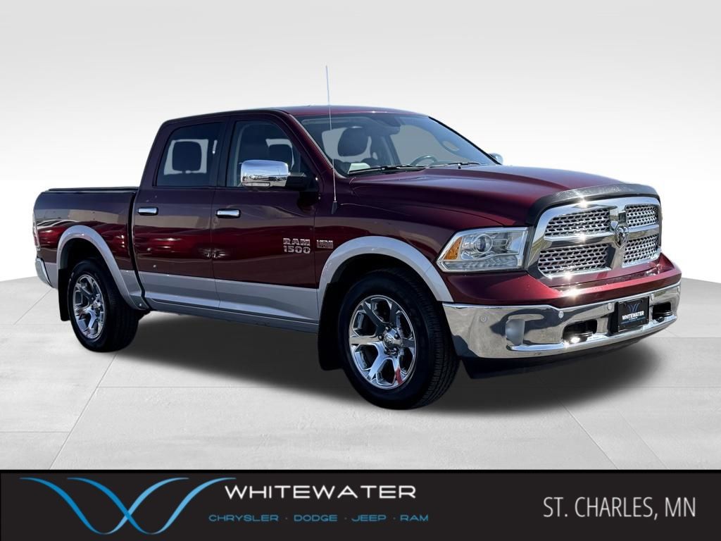 Delmonico Red Pearlcoat 2017 RAM 1500 Laramie Crew Cab 4WD Pickup Truck Four-Wheel Drive 8-Speed Automatic