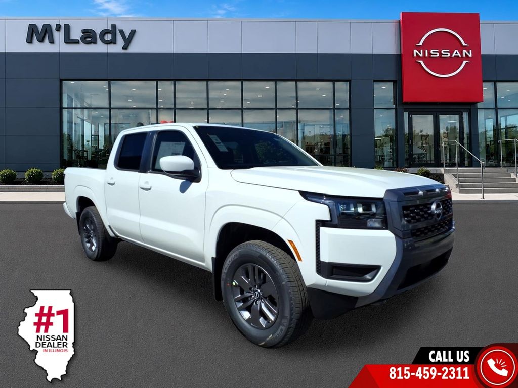 Glacier White 2026 Nissan Frontier Pickup Truck Four-Wheel Drive 9-Speed Automatic Overdrive