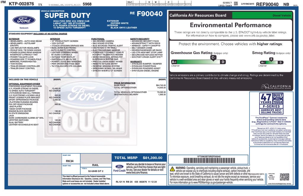 Used Car 2024 Ford F-250sd  Lariat For Sale Under $80,000 In Austin, Texas