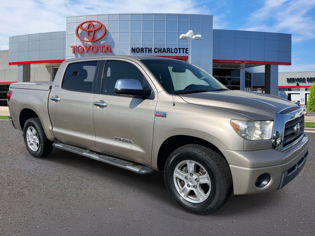 Desert Sand Mica 2007 Toyota Tundra Limited 5.7L Double Cab RWD Pickup Truck Rear-Wheel Drive 6-Speed Automatic