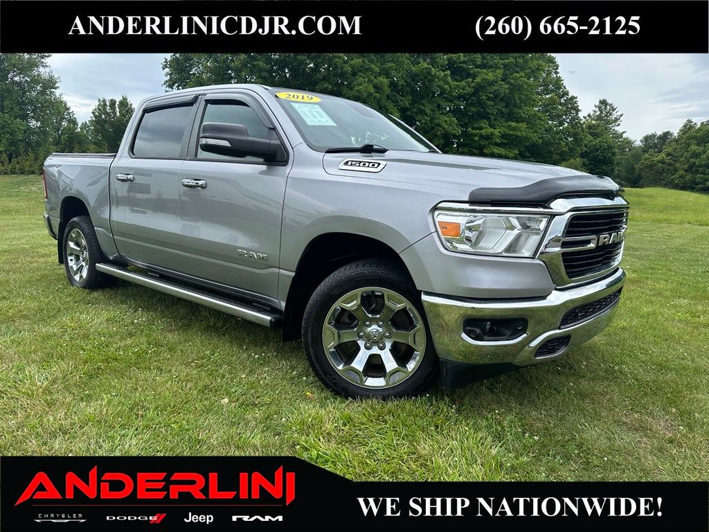 Billet Silver Metallic Clearcoat 2019 RAM 1500 Pickup Truck Four-Wheel Drive 8-Speed Automatic