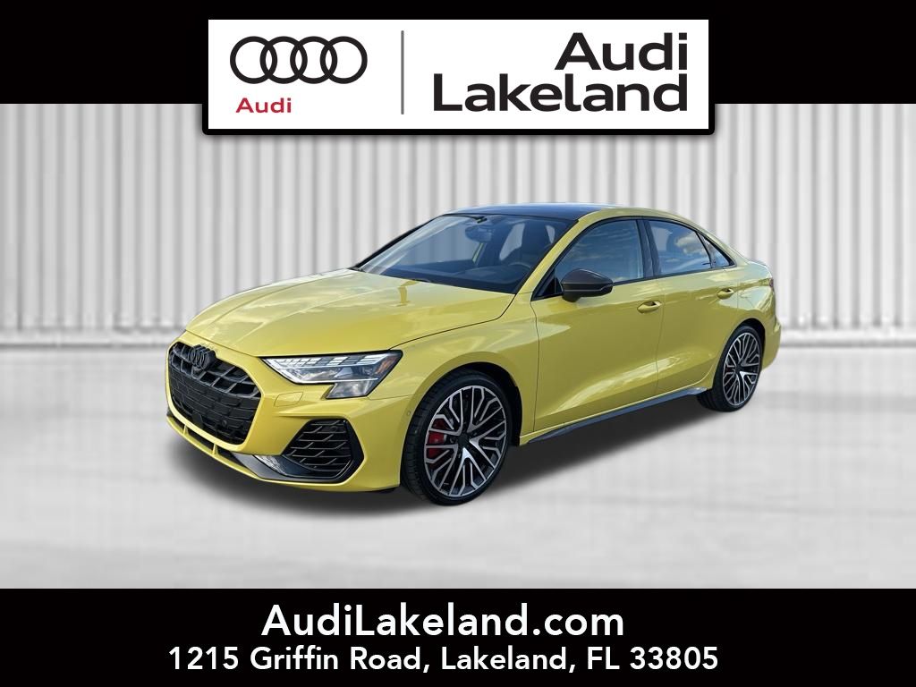 Python Yellow Metallic 2026 Audi S3 2.0T quattro Premium Sedan All-Wheel Drive 7-Speed Automatic