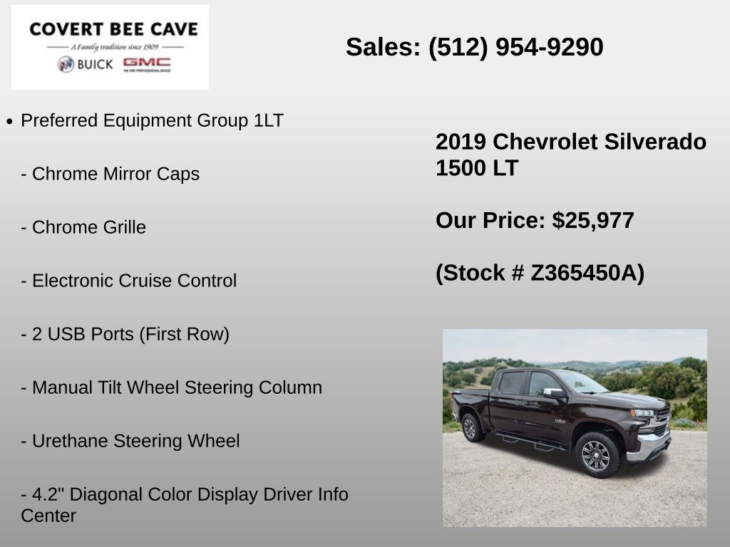 Used Car 2019 Chevrolet Silverado 1500  Lt For Sale Under $30,000 In Austin, Texas