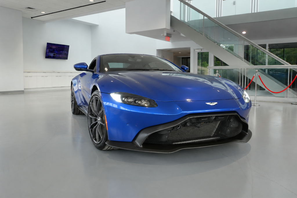 Blue 2020 Aston Martin Vantage RWD Coupe Rear-Wheel Drive 8-Speed Automatic