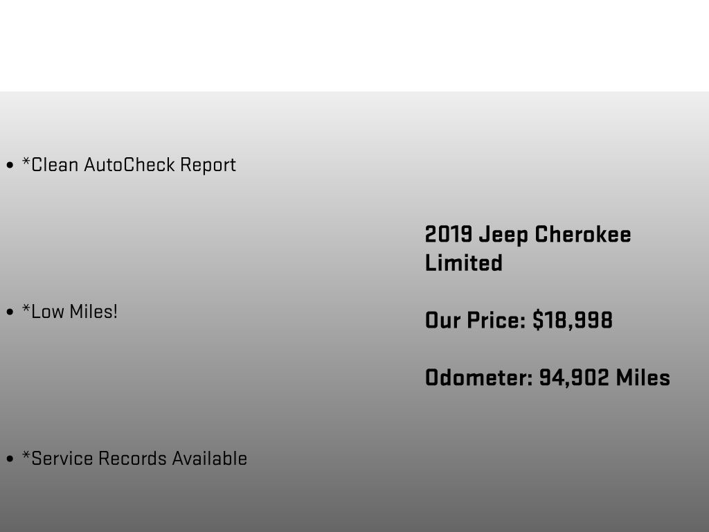 2019 Jeep Cherokee Limited Silver at Bob Ruth Ford